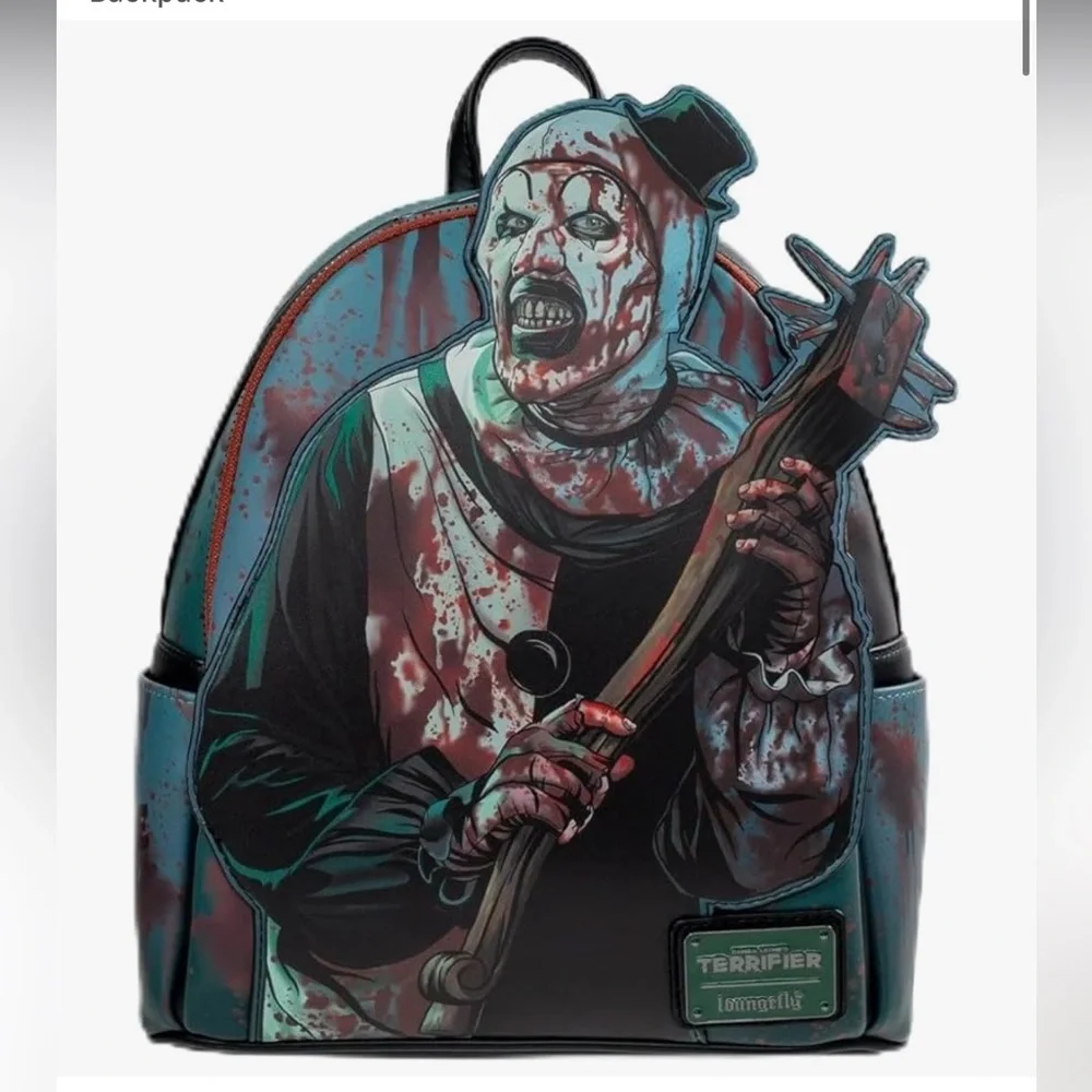 Loungefly Terrifier Art the Clown Blood Splatter Glow-in-the-Dark Mini-Backpack